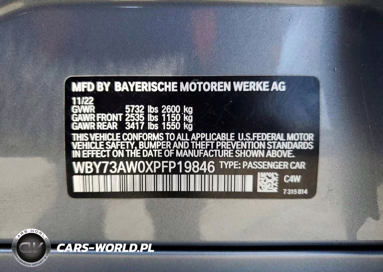 2023 BMW I4 Edrive 40 VIN:WBY73AW0XPFP19846 - 12