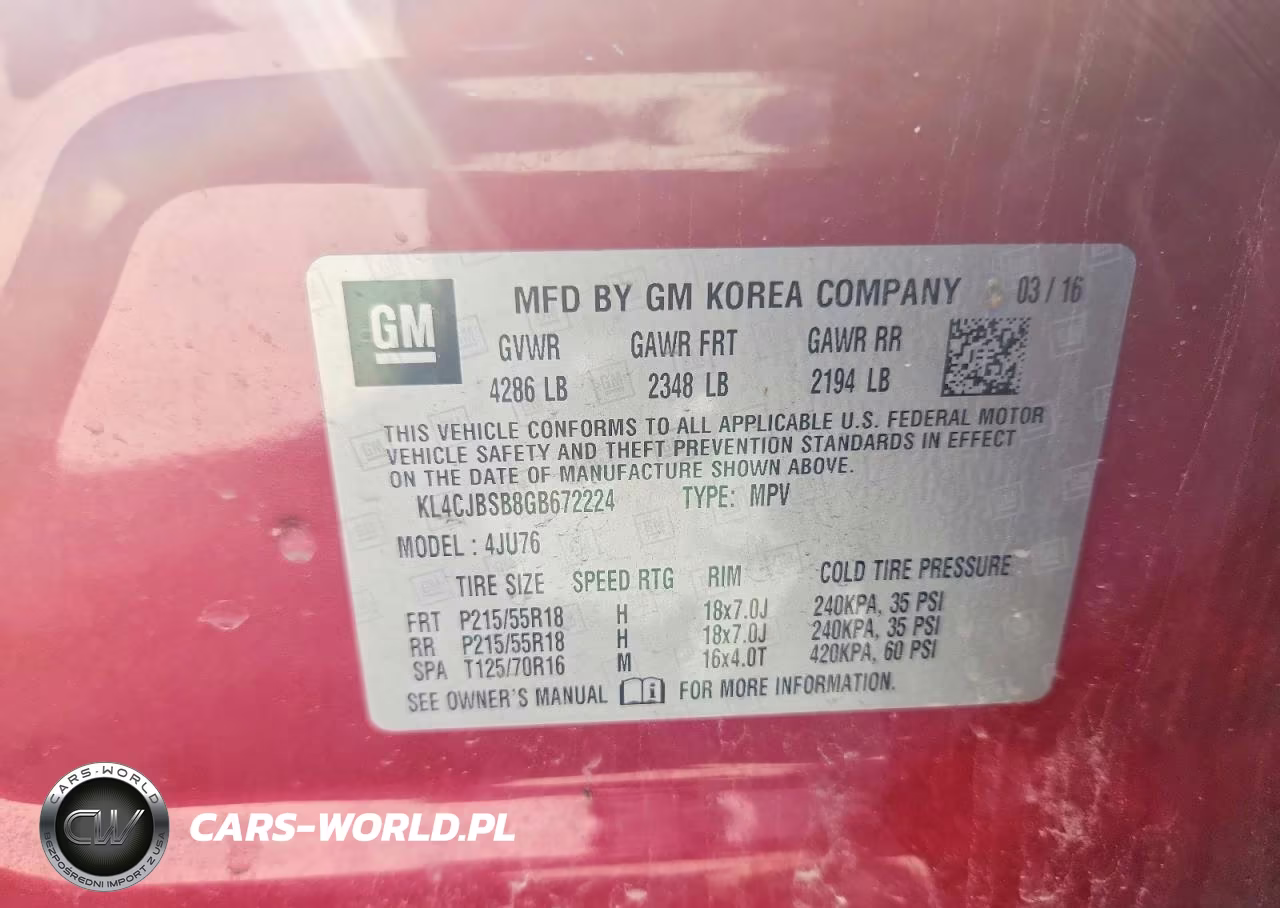 2016 Buick Encore Convenience VIN:KL4CJBSB8GB672224 - 12