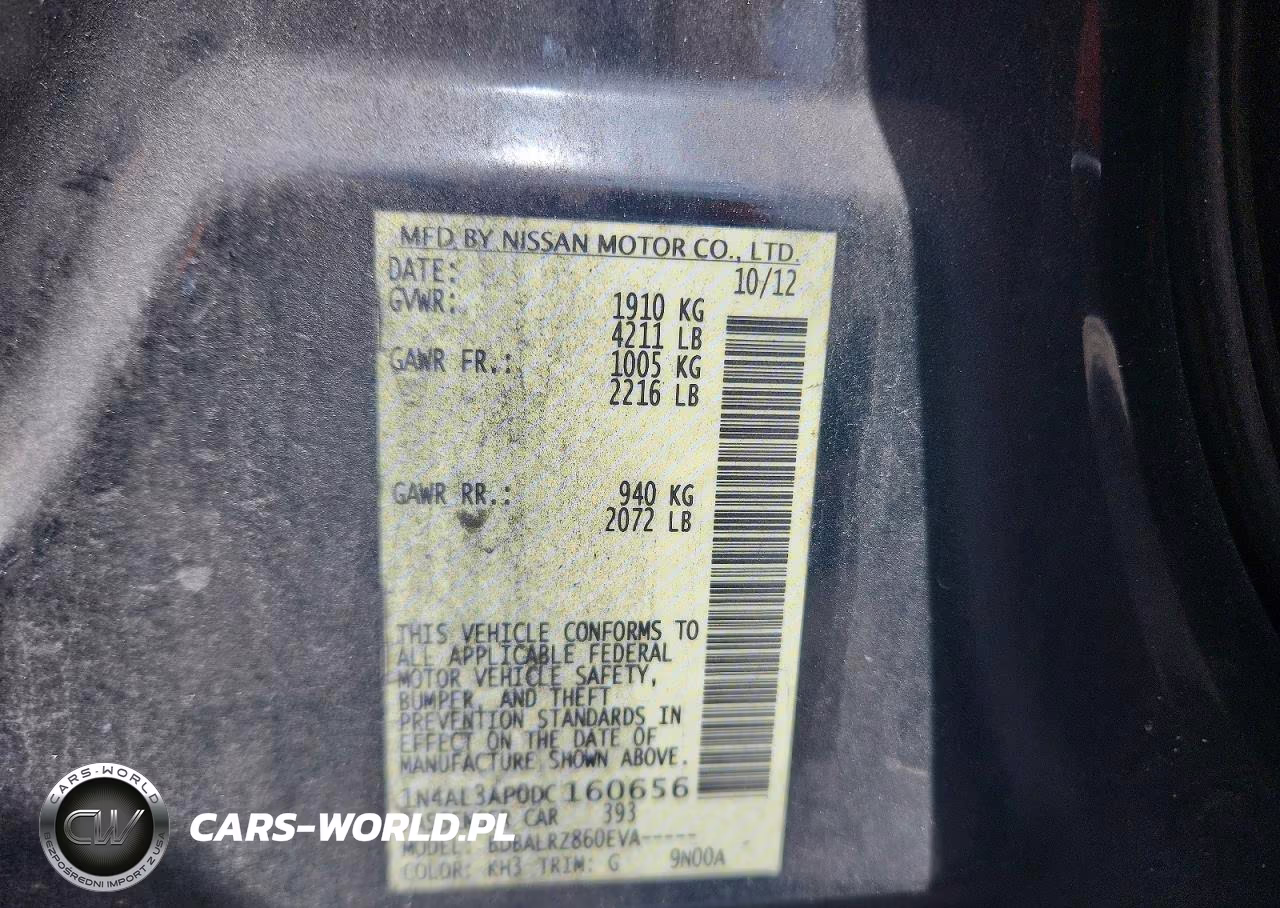 2013 Nissan Altima 2.5 VIN:1N4AL3AP0DC160656 - 13