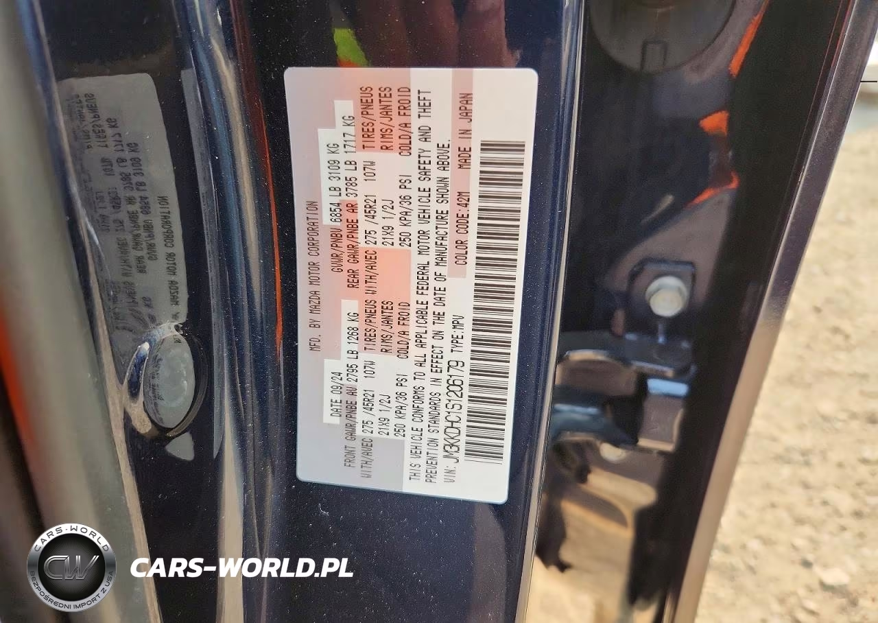 2025 Mazda Cx-90 Premium VIN:JM3KKDHC1S1206179 - 14
