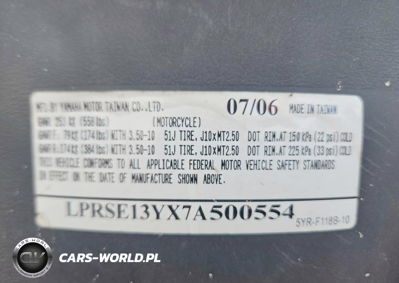2007 Yamaha Yj125 VIN:LPRSE13YX7A500554 - 8