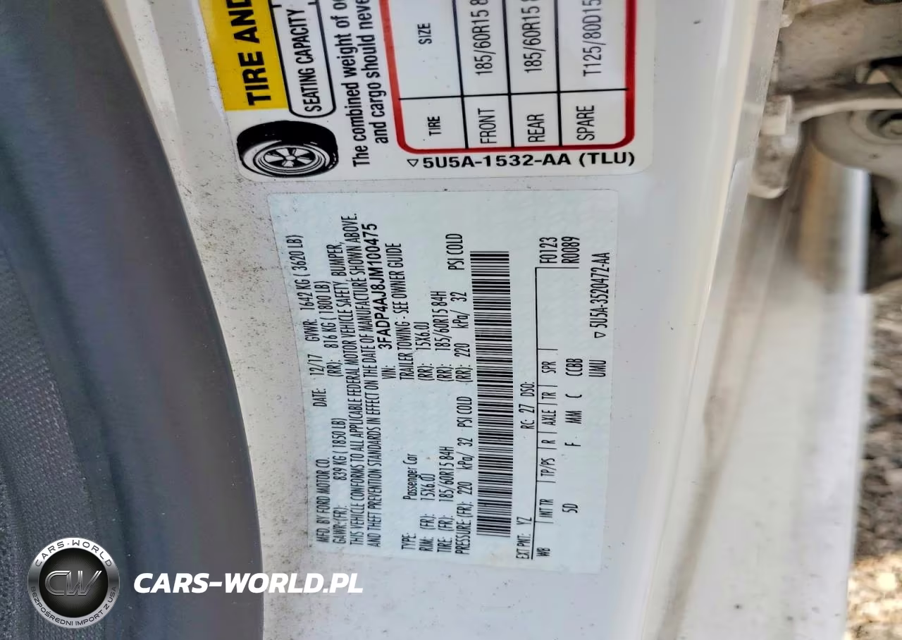 2018 Ford Fiesta S VIN:3FADP4AJ8JM100475 - 12