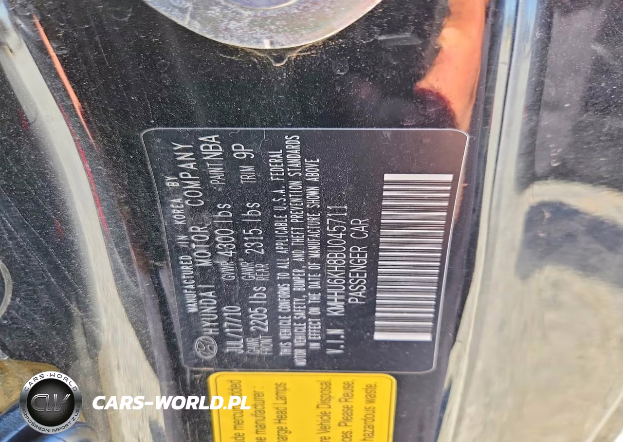 2011 Hyundai Genesis Coupe 3.8L VIN:KMHHU6KH8BU045711 - 13