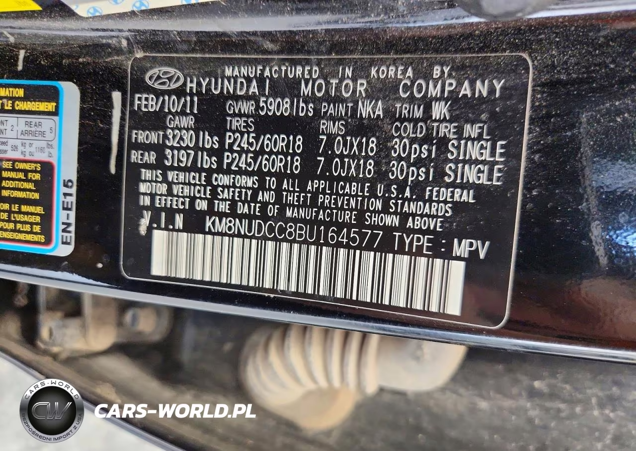 2011 Hyundai Veracruz Limited VIN:KM8NUDCC8BU164577 - 13