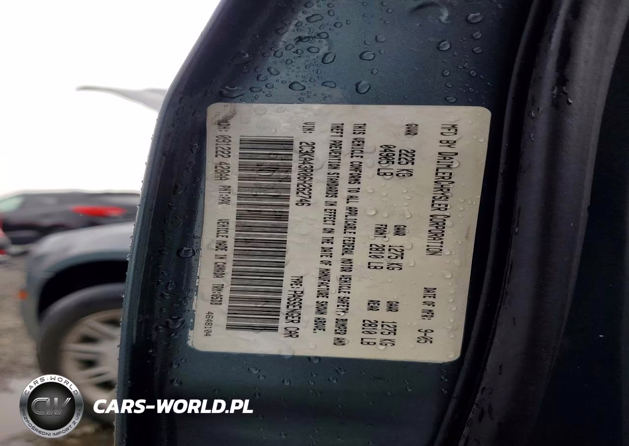 2006 Chrysler 300 VIN:2C3KA43R06H262746 - 12