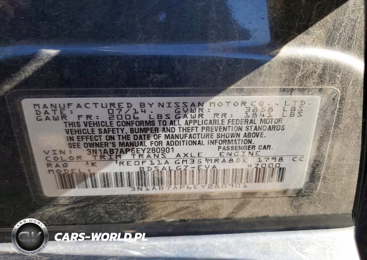 2014 Nissan Sentra Sl VIN:3N1AB7AP6EY280901 - 12