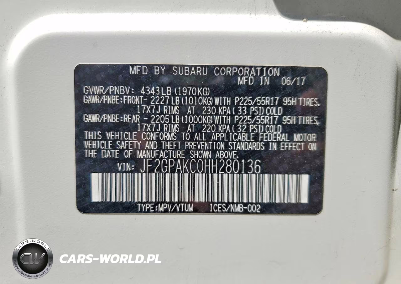 2017 Subaru Crosstrek Limited VIN:JF2GPAKC0HH280136 - 13