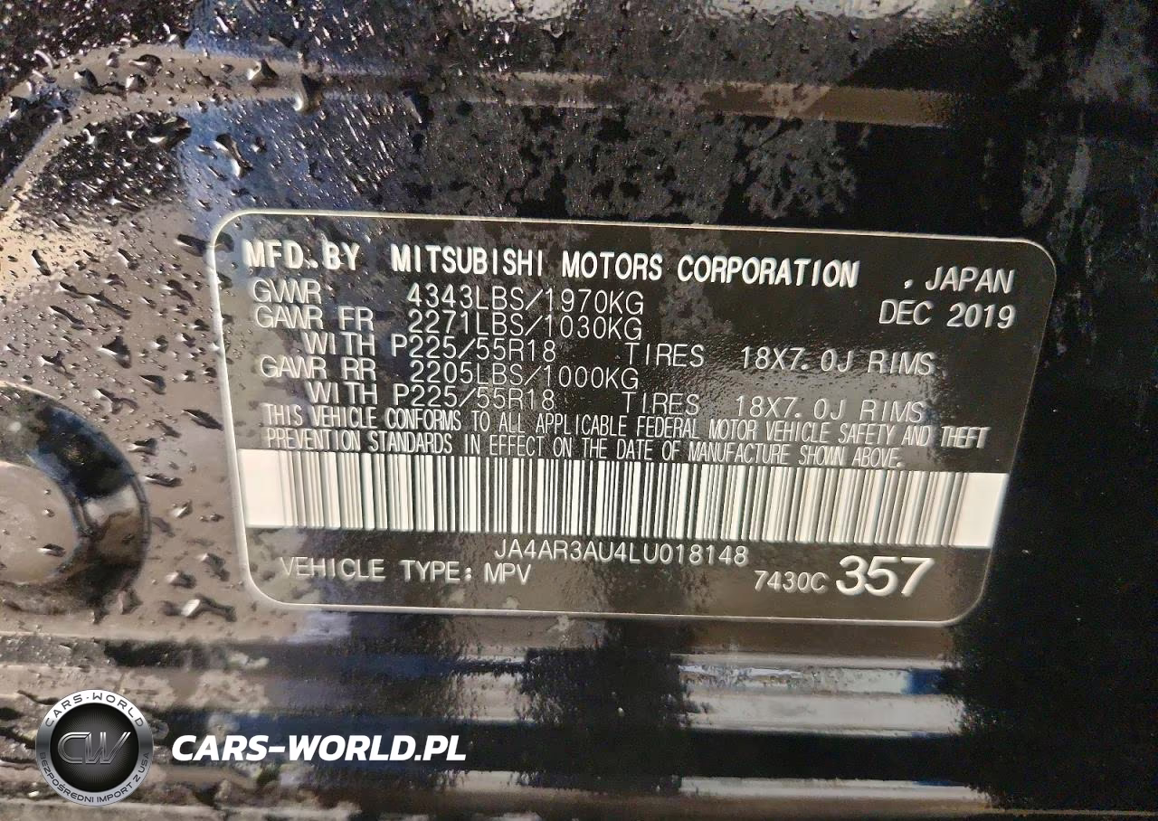 2020 Mitsubishi Outlander Sport Es-Se-Sp VIN:JA4AR3AU4LU018148 - 13