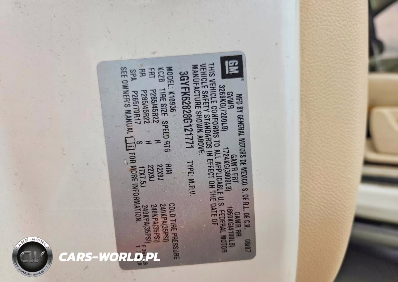 2008 Cadillac Escalade Ext VIN:3GYFK62828G121771 - 12