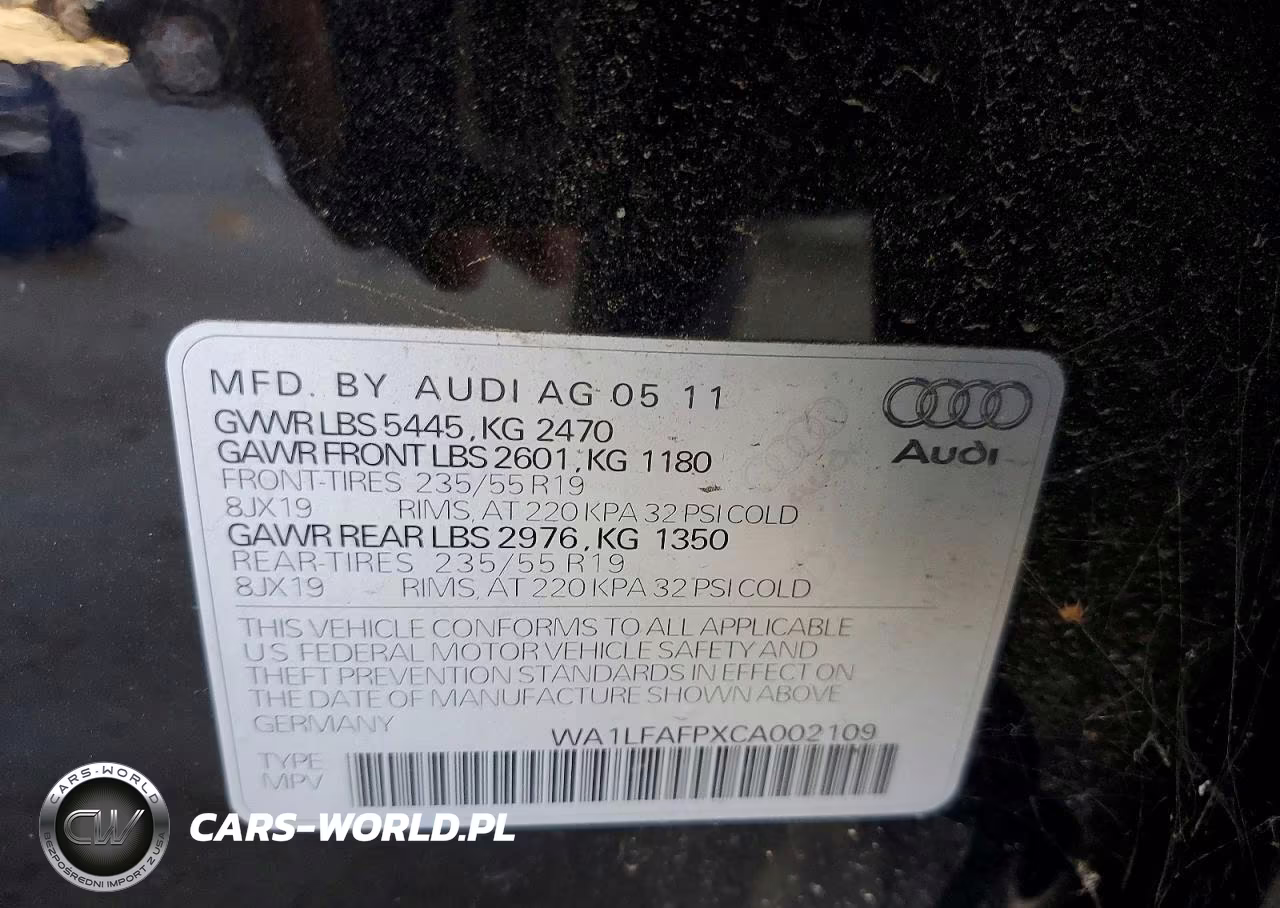 2012 Audi Q5 Premium Plus VIN:WA1LFAFPXCA002109 - 12