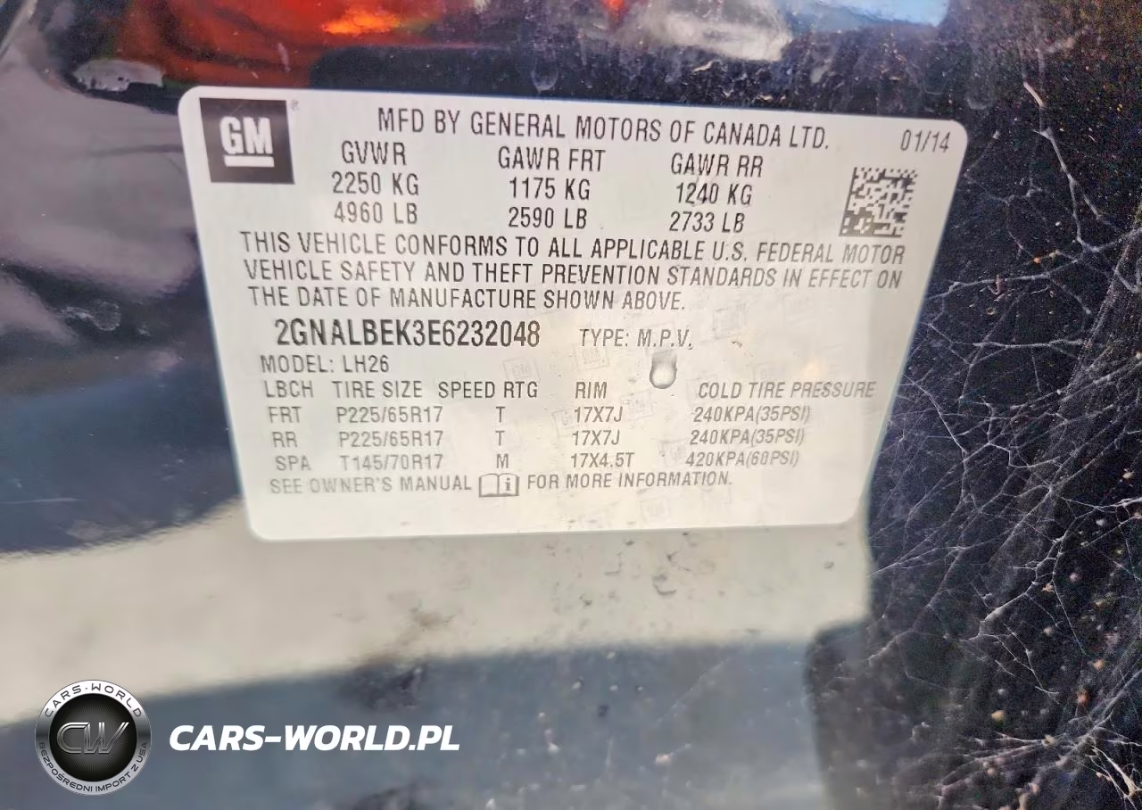 2014 Chevrolet Equinox Lt VIN:2GNALBEK3E6232048 - 13