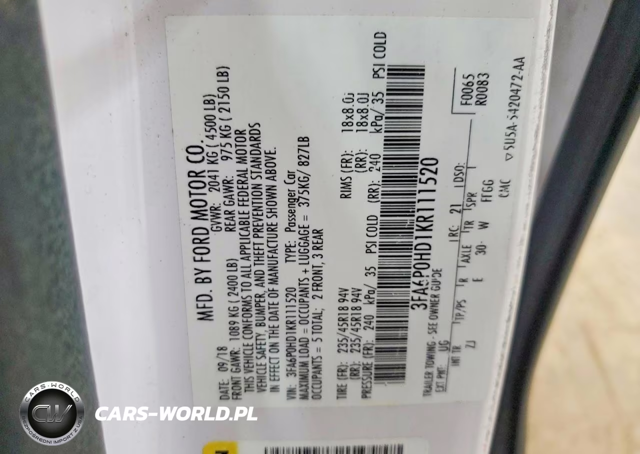2019 Ford Fusion Se VIN:3FA6P0HD1KR111520 - 12