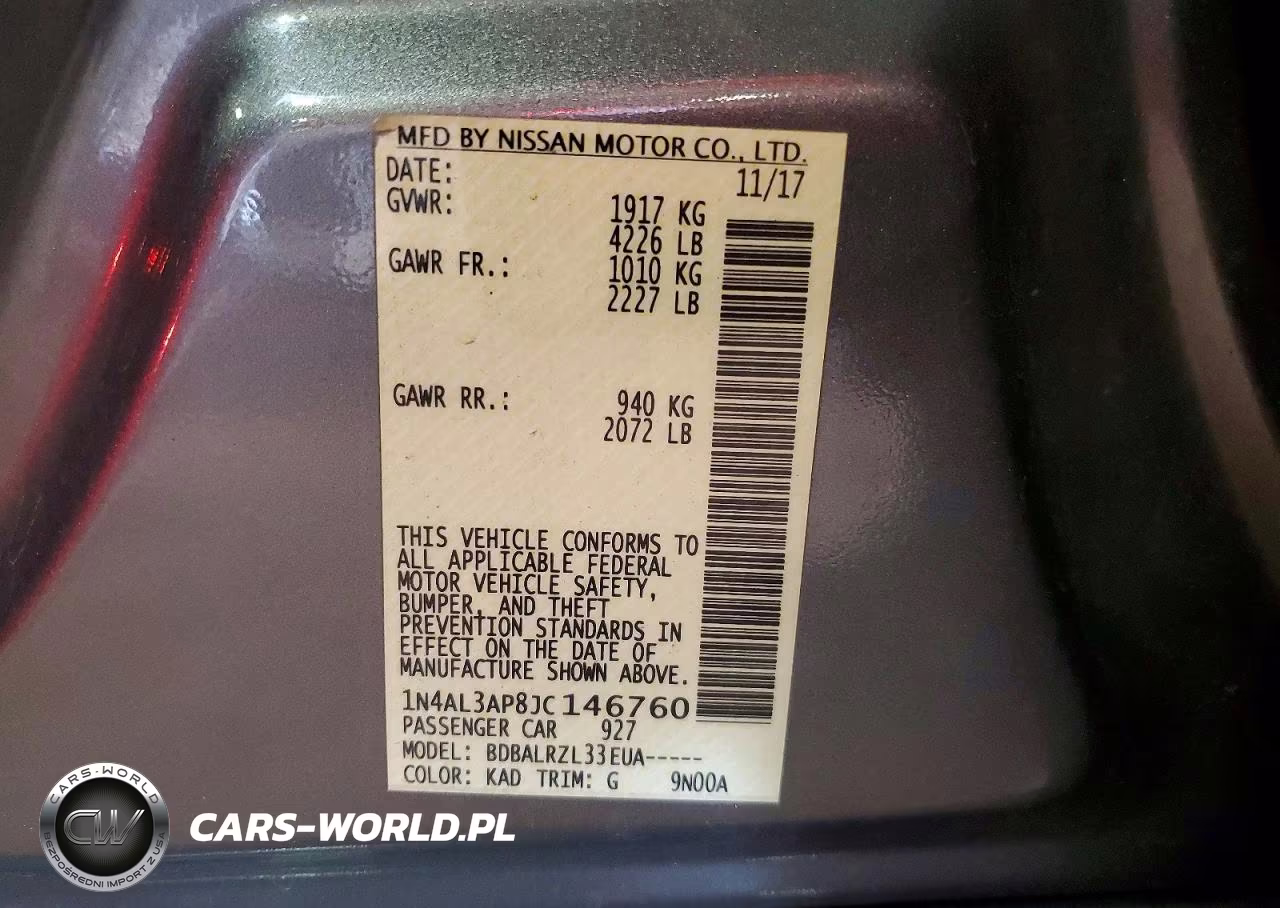 2018 Nissan Altima 2.5 Sl VIN:1N4AL3AP8JC146760 - 12
