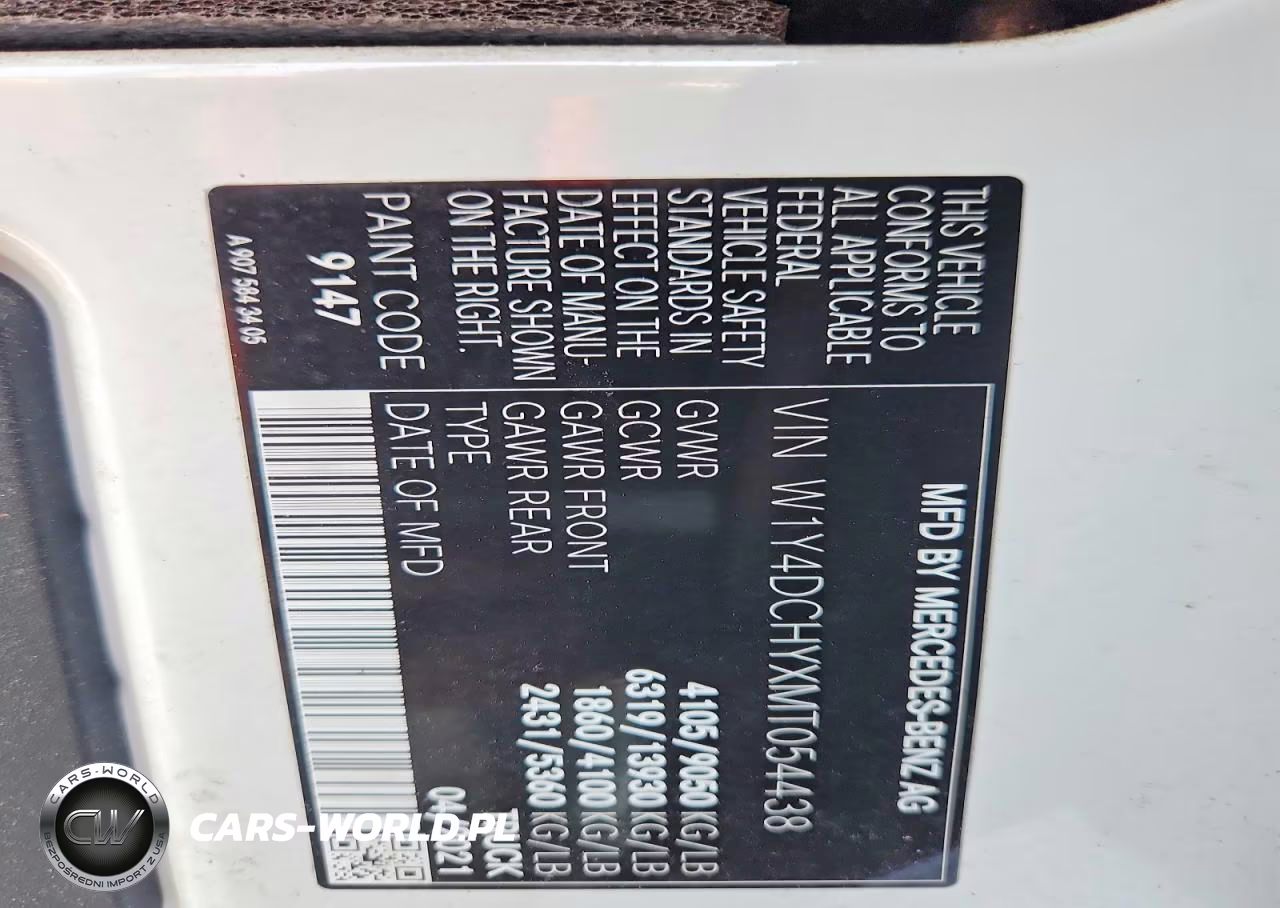2021 Mercedes-Benz Sprinter 2500 VIN:W1Y4DCHYXMT054438 - 13