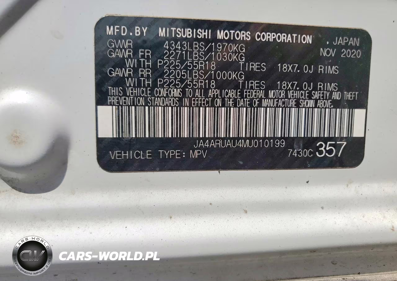 2021 Mitsubishi Outlander Sport Es VIN:JA4ARUAU4MU010199 - 13