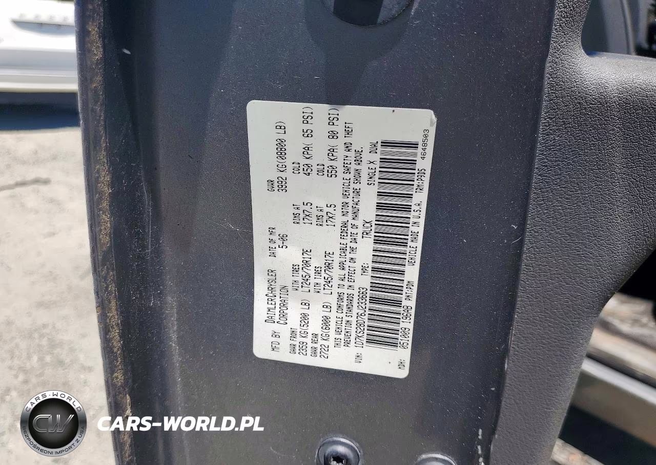2006 Dodge Ram 2500 St VIN:1D7KS28D76J233663 - 12