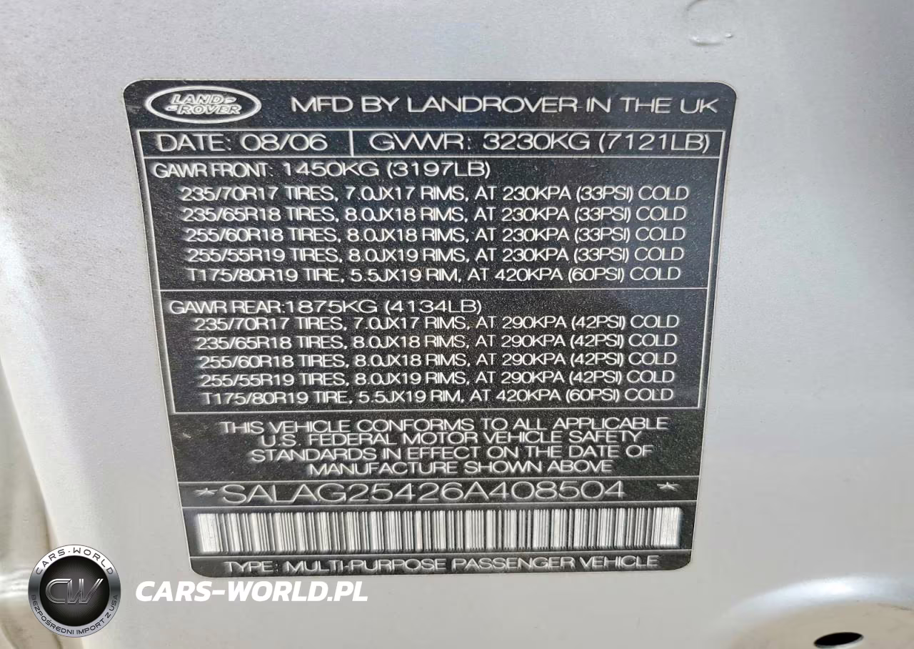 2006 Land Rover Lr3 Hse VIN:SALAG25426A408504 - 13