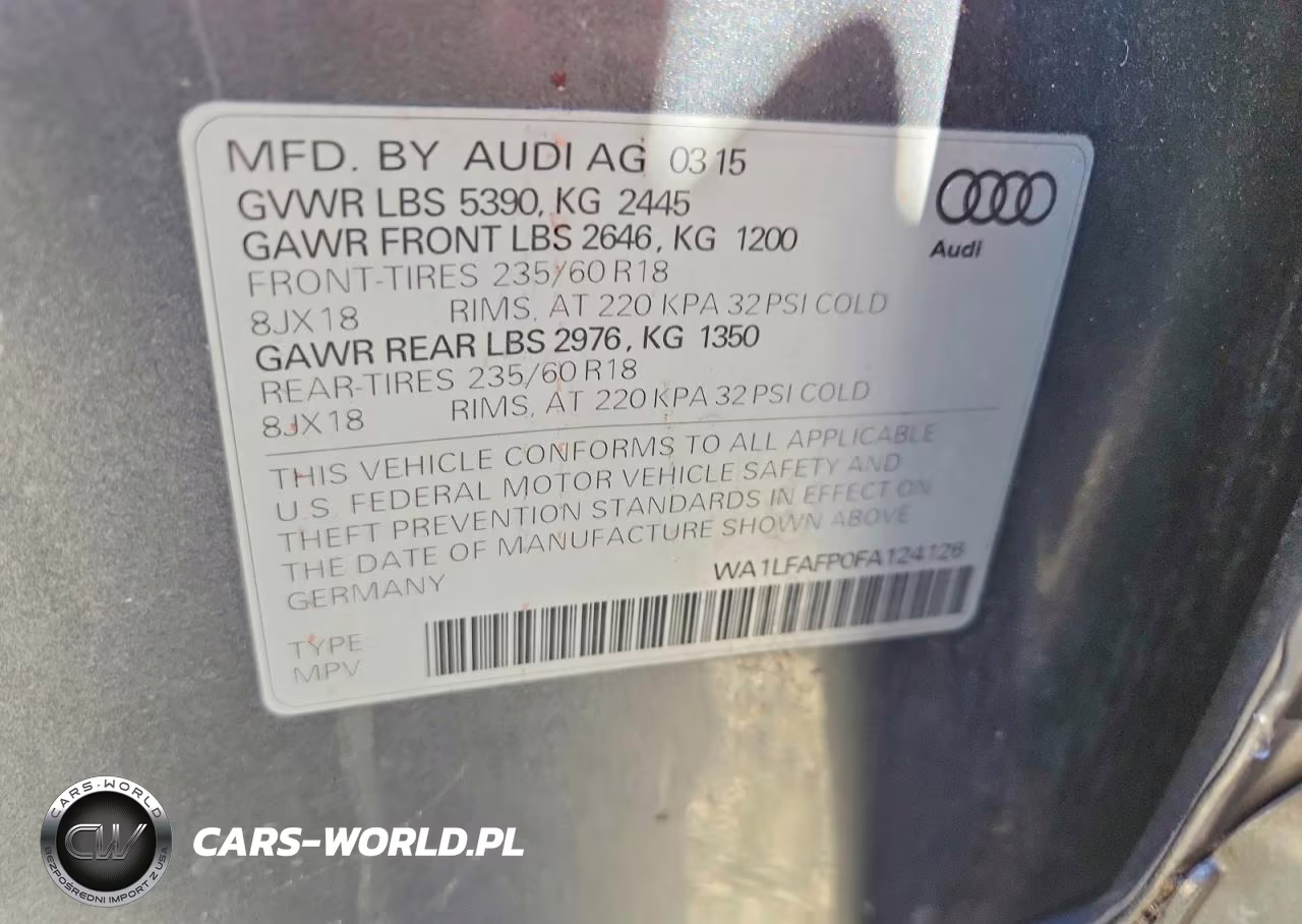 2015 Audi Q5 Premium Plus VIN:WA1LFAFP0FA124126 - 13