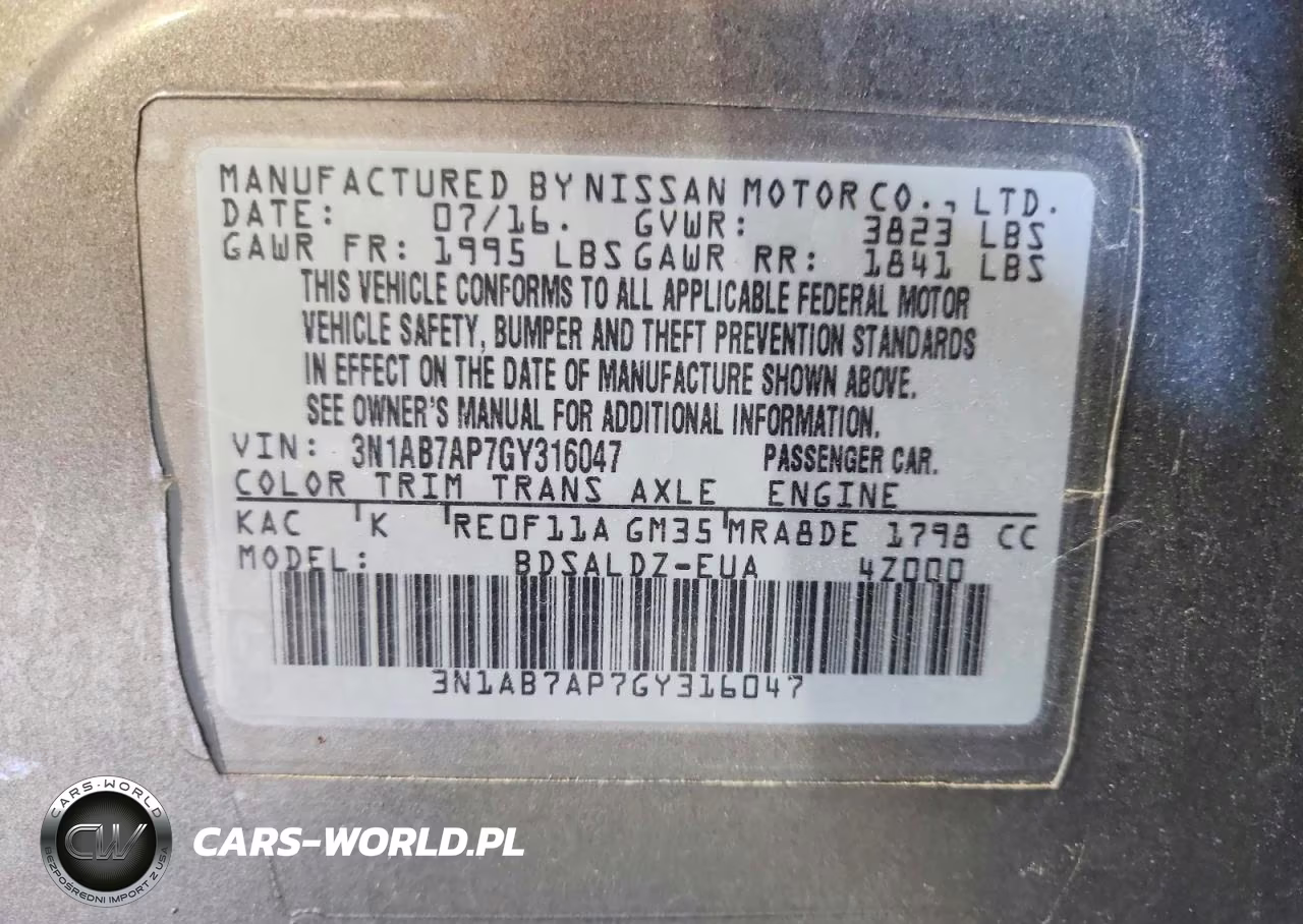 2016 Nissan Sentra Sv VIN:3N1AB7AP7GY316047 - 13