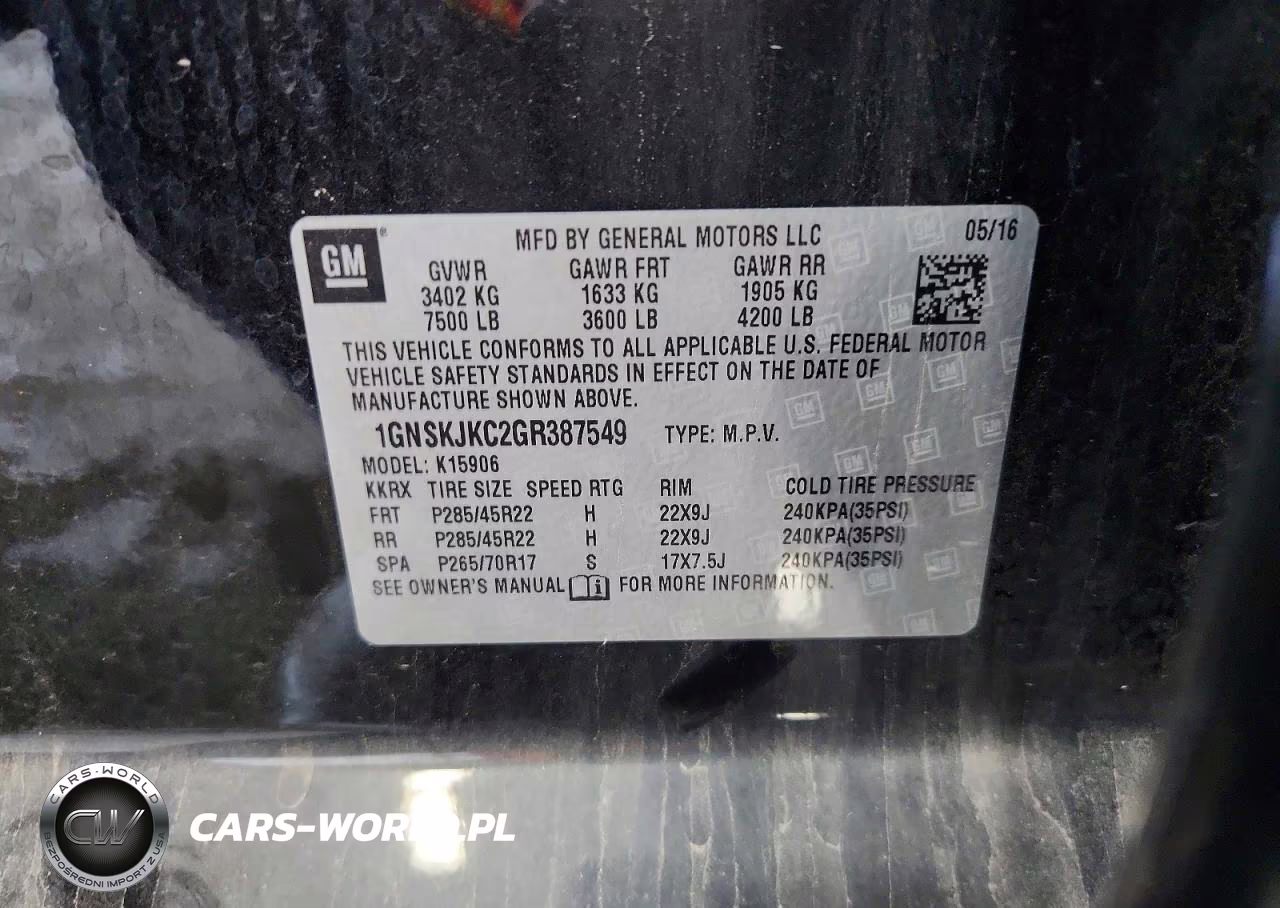 2016 Chevrolet Suburban K1500 Ltz VIN:1GNSKJKC2GR387549 - 13