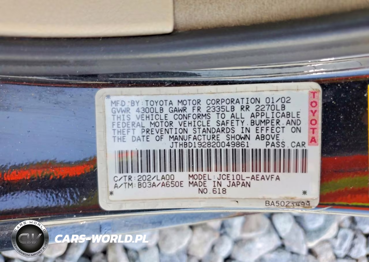 2002 Lexus Is 300 VIN:JTHBD192820049861 - 12