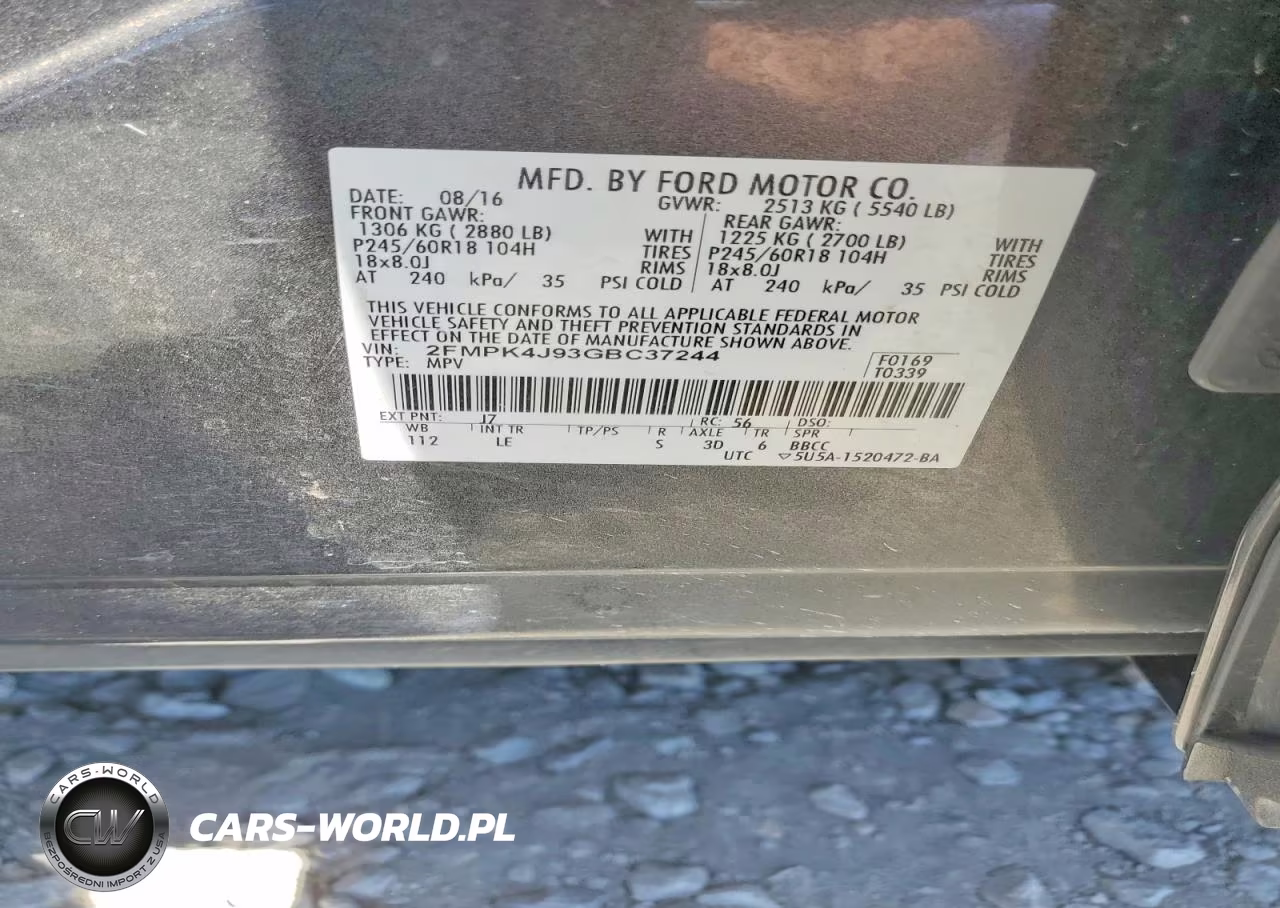 2016 Ford Edge Sel VIN:2FMPK4J93GBC37244 - 13