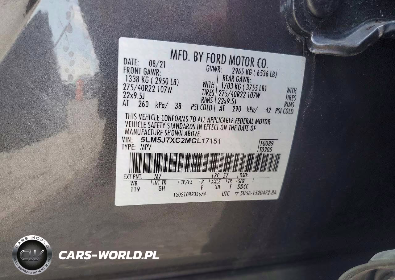 2021 Lincoln Aviator Reserve VIN:5LM5J7XC2MGL17151 - 14