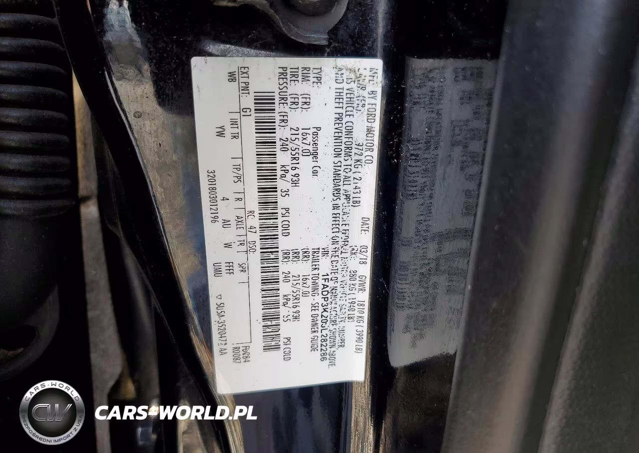 2018 Ford Focus Se VIN:1FADP3K20JL282286 - 12