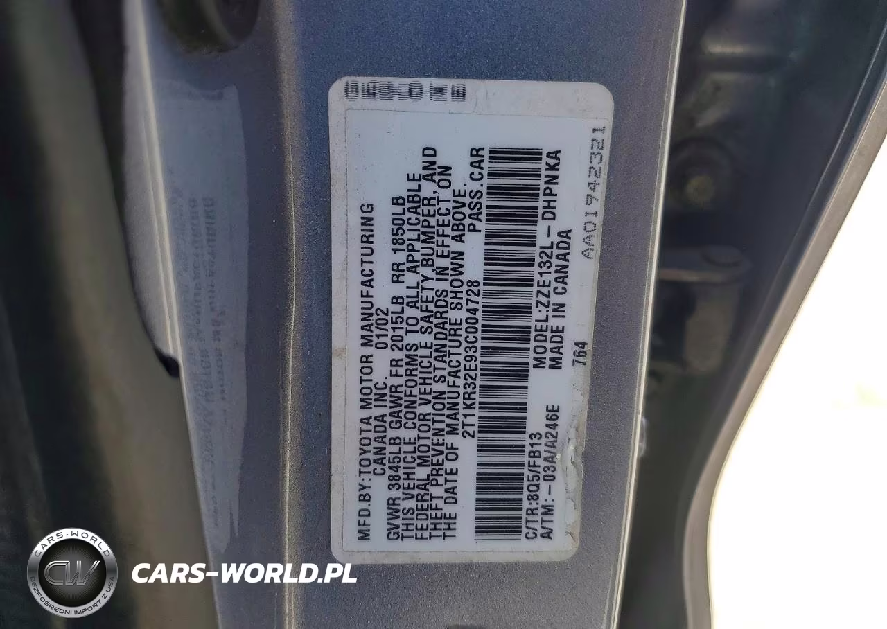 2003 Toyota Matrix VIN:2T1KR32E93C004728 - 12