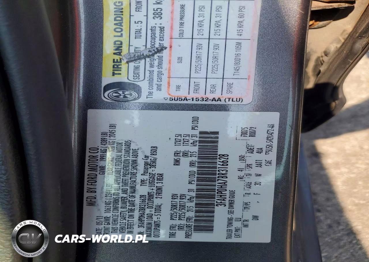 2011 Ford Fusion Se VIN:3FAHP0HA7BR316628 - 12