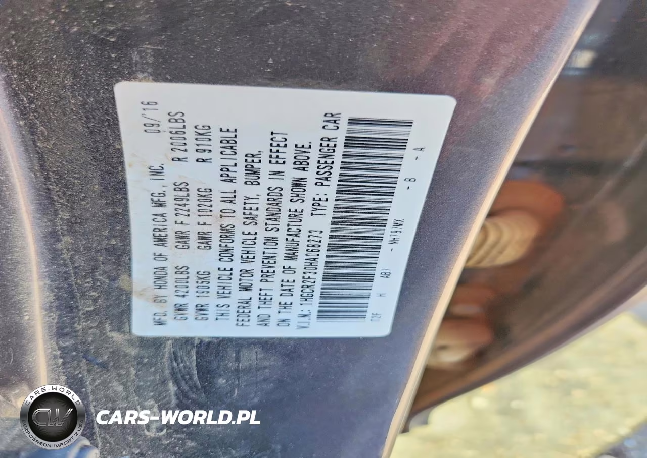 2017 Honda Accord Lx VIN:1HGCR2F30HA068273 - 12