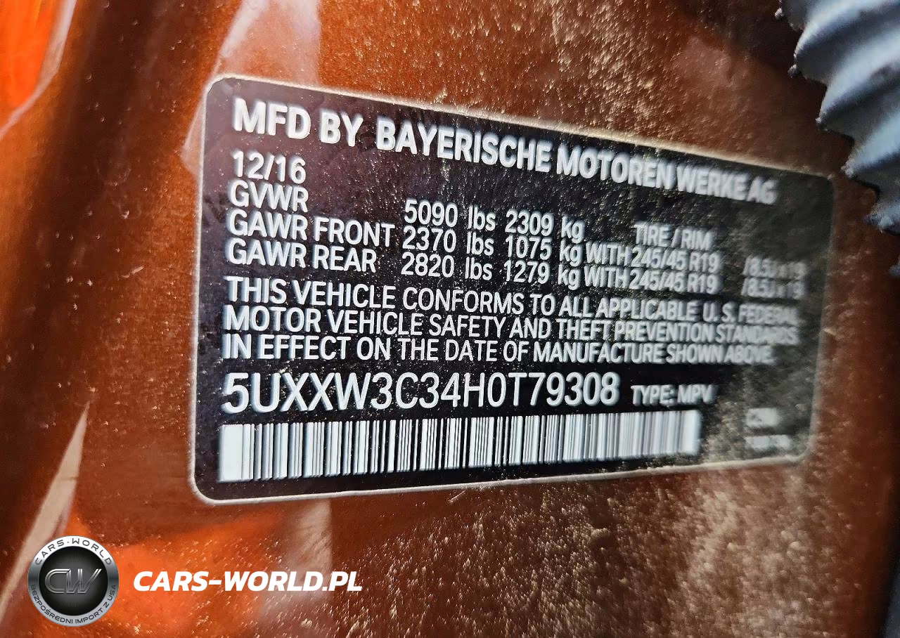 2017 BMW X4 xDrive28I VIN:5UXXW3C34H0T79308 - 14