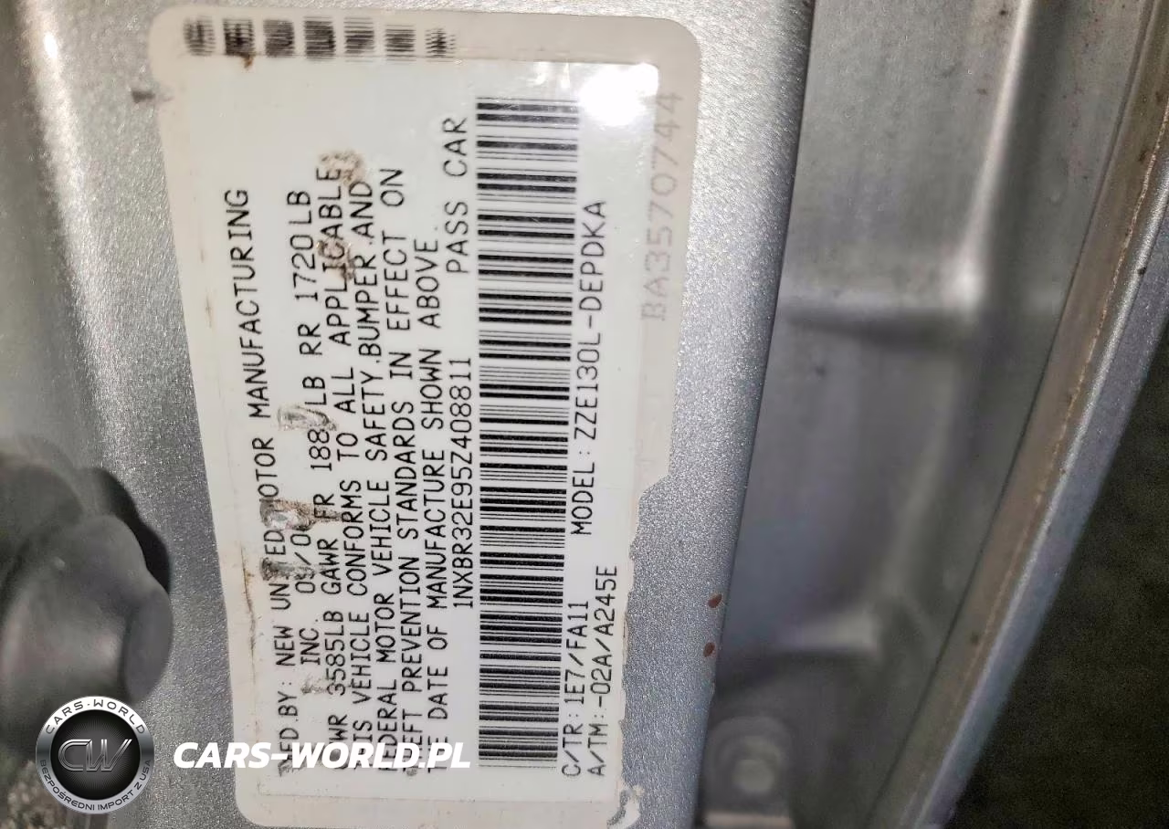 2005 Toyota Corolla Ce VIN:1NXBR32E95Z408811 - 12