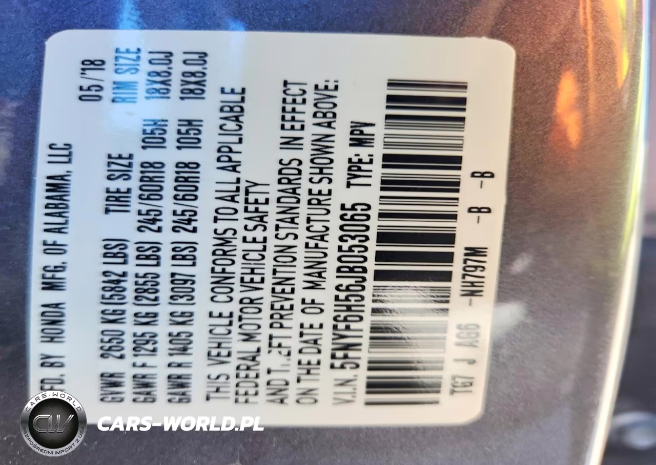 2018 Honda Pilot Exl VIN:5FNYF6H56JB053065 - 13
