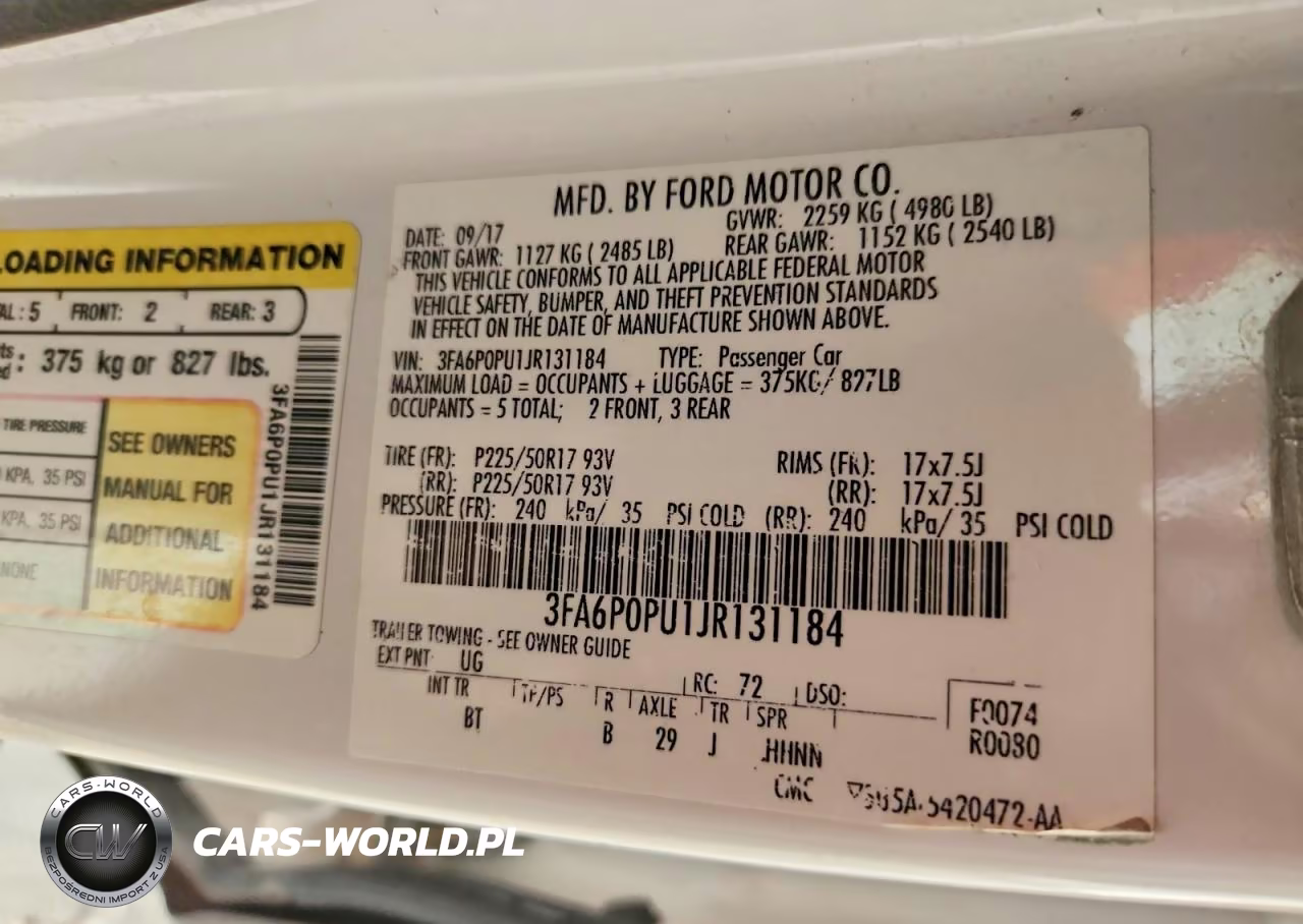 2018 Ford Fusion Se Phev VIN:3FA6P0PU1JR131184 - 12