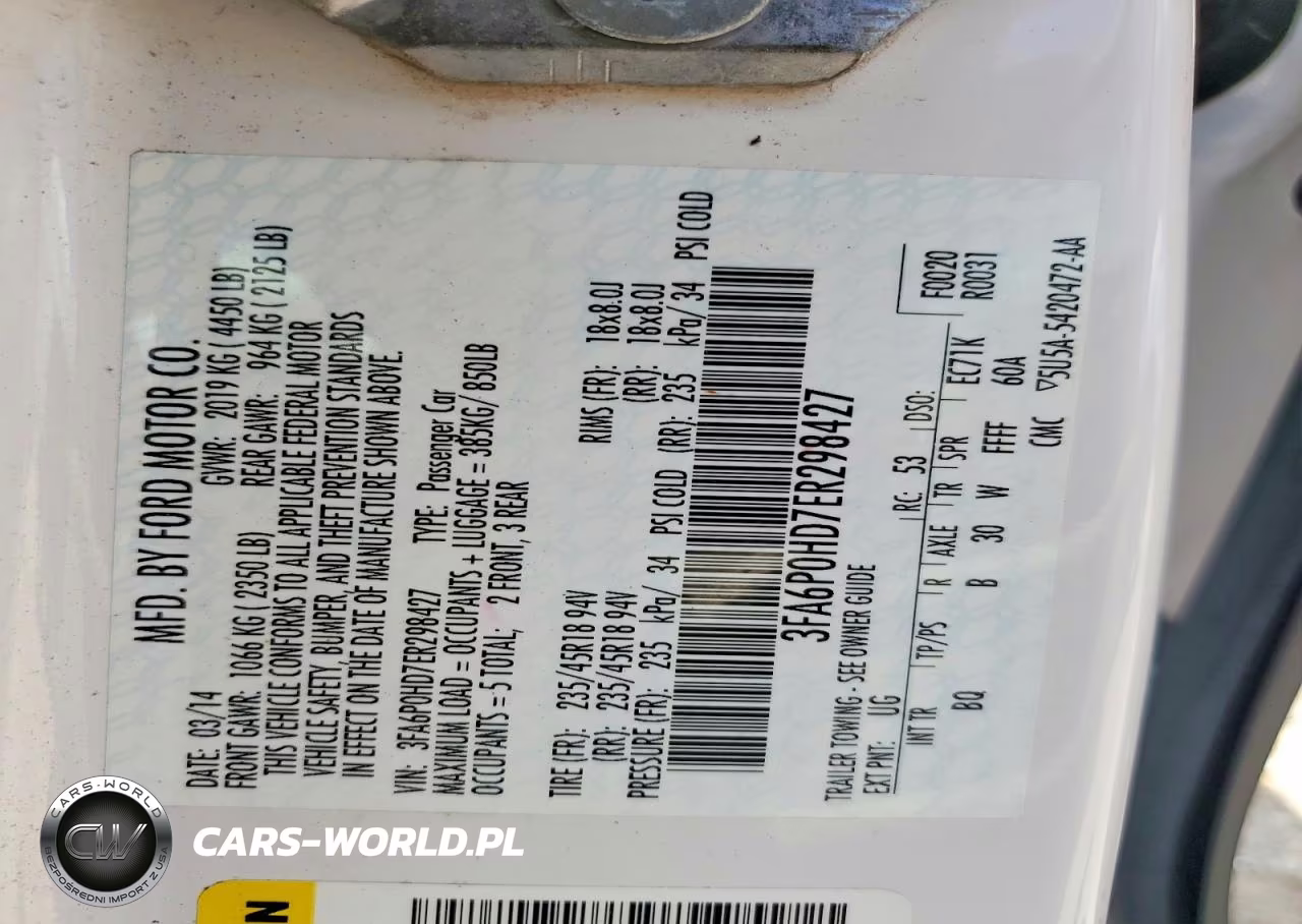 2014 Ford Fusion Se VIN:3FA6P0HD7ER298427 - 12