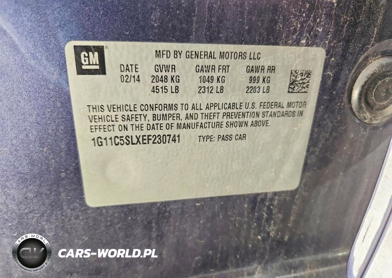2014 Chevrolet Malibu 1Lt VIN:1G11C5SLXEF230741 - 12