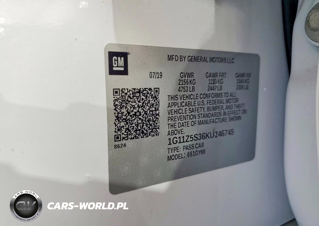 2019 Chevrolet Impala Lt VIN:1G11Z5S36KU146745 - 13