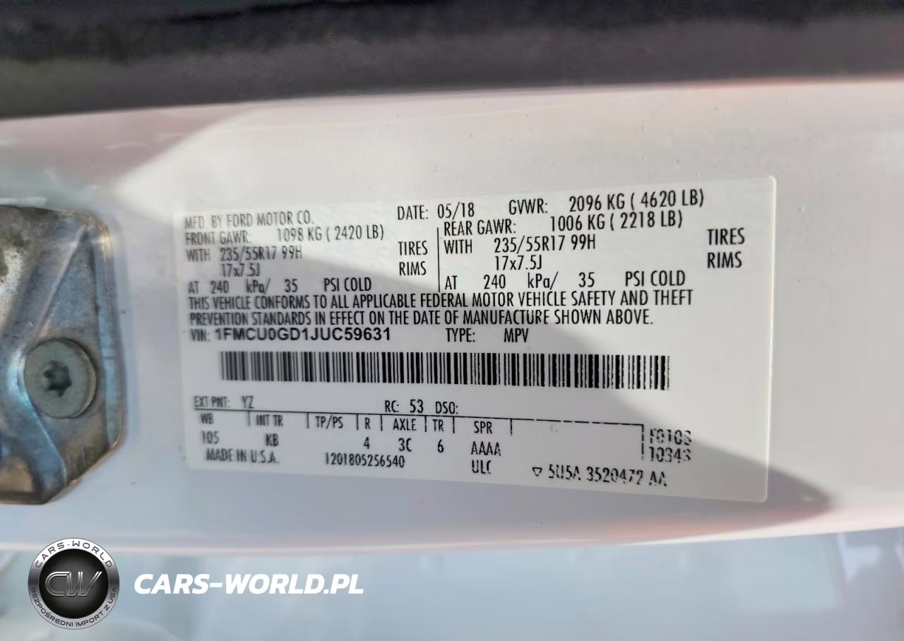 2018 Ford Escape Se VIN:1FMCU0GD1JUC59631 - 13