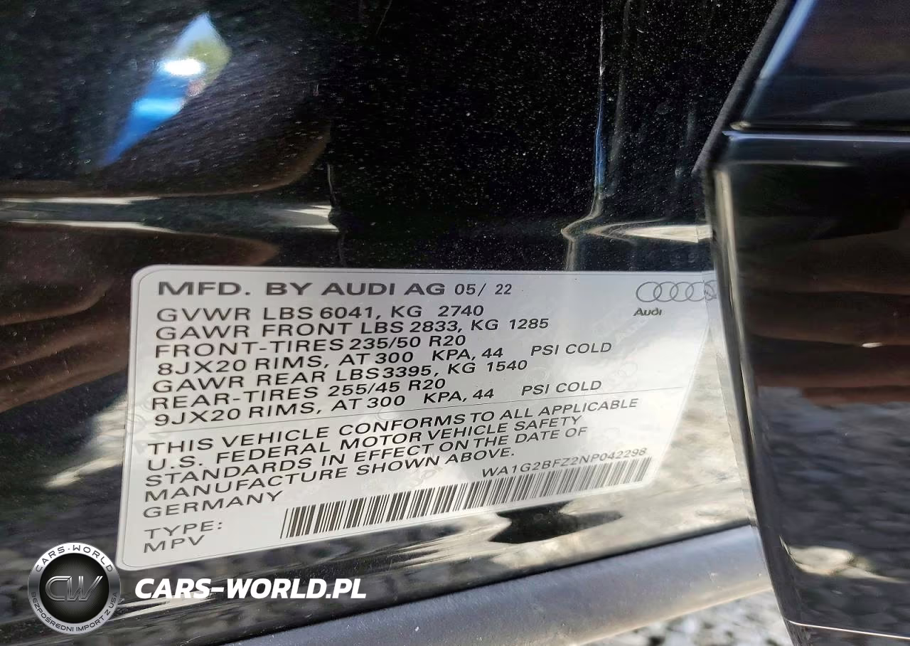 2022 Audi Q4 E-Tron Premium VIN:WA1G2BFZ2NP042298 - 14