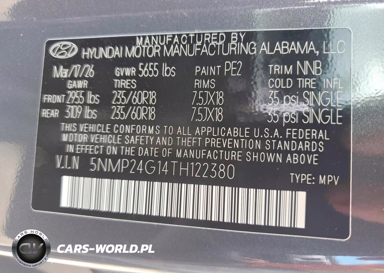 2026 Hyundai Santa Fe Sel VIN:5NMP24G14TH122380 - 13