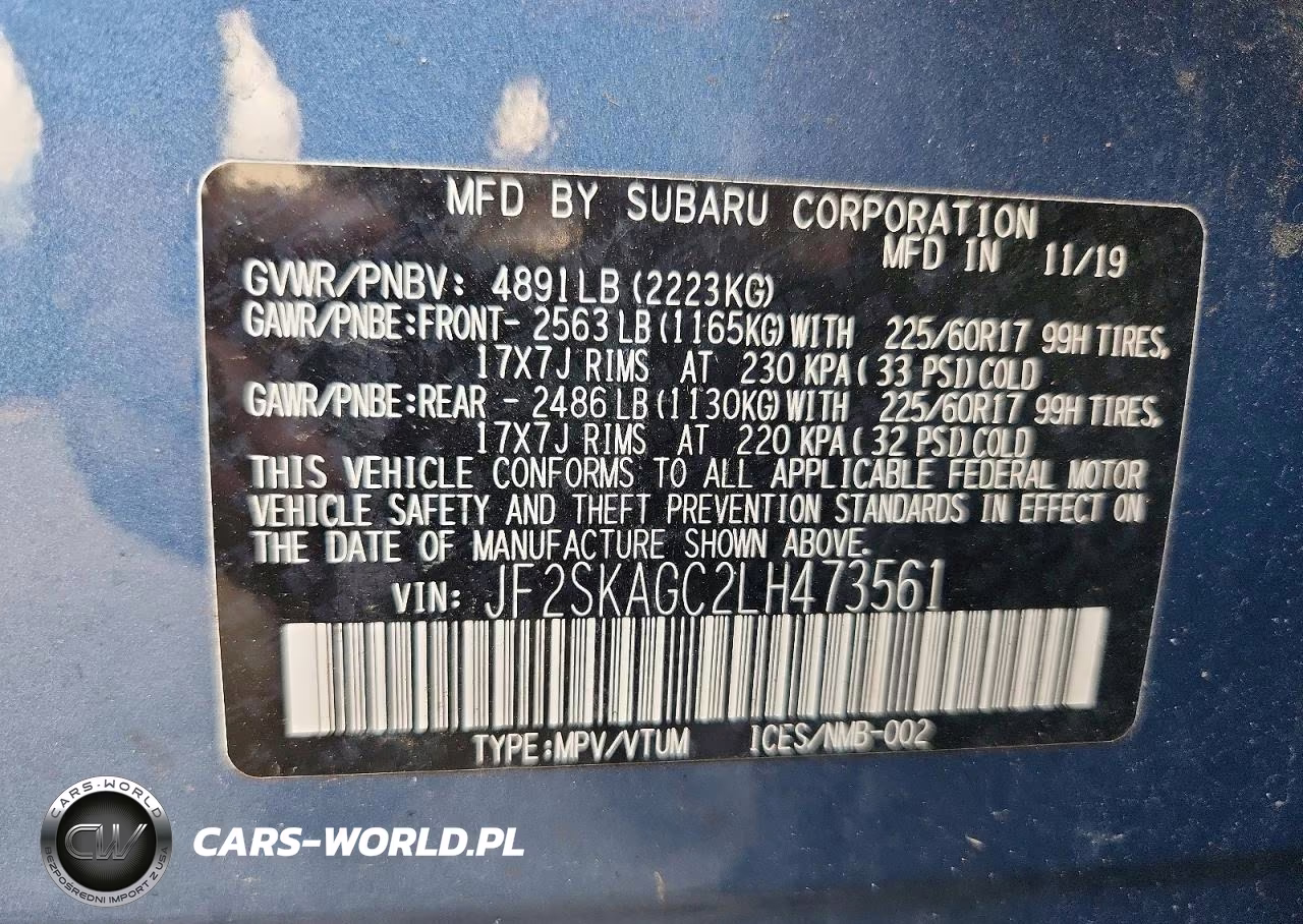 2020 Subaru Forester Premium VIN:JF2SKAGC2LH473561 - 13