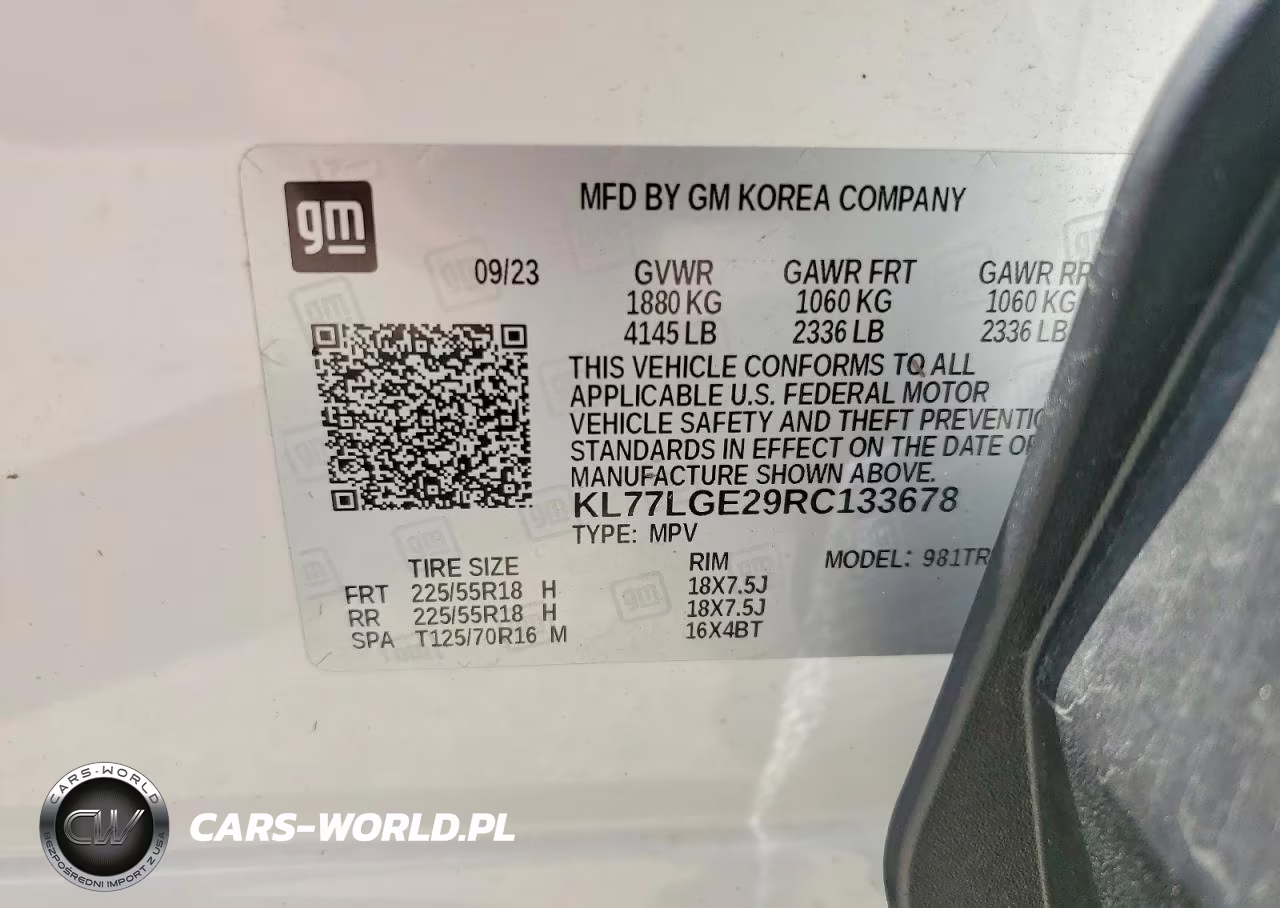2024 Chevrolet Trax 1Rs VIN:KL77LGE29RC133678 - 13