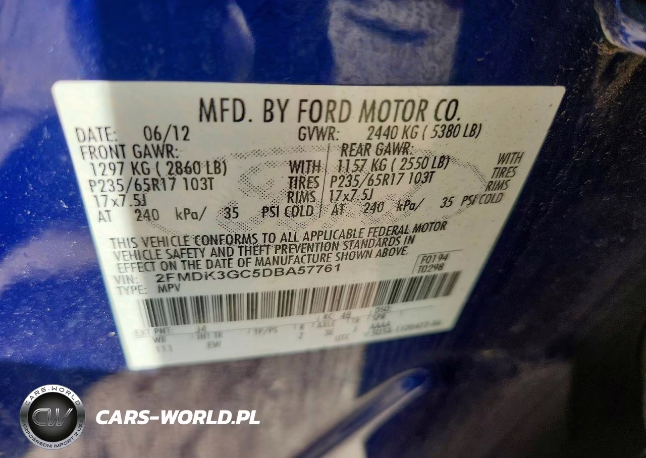 2013 Ford Edge Se VIN:2FMDK3GC5DBA57761 - 13