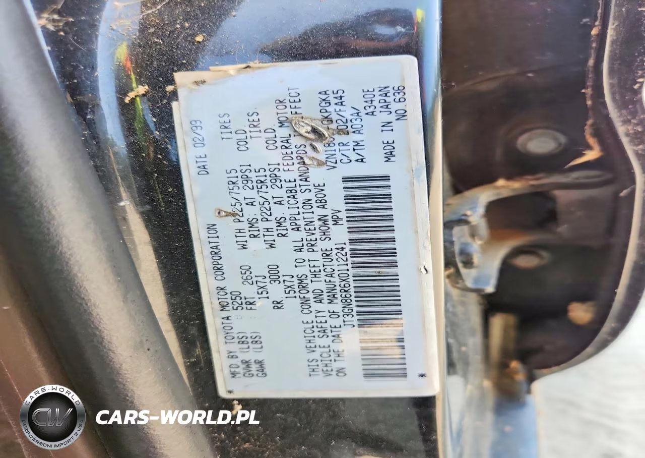 1999 Toyota 4Runner Sr5 VIN:JT3GN86R6X0112241 - 13