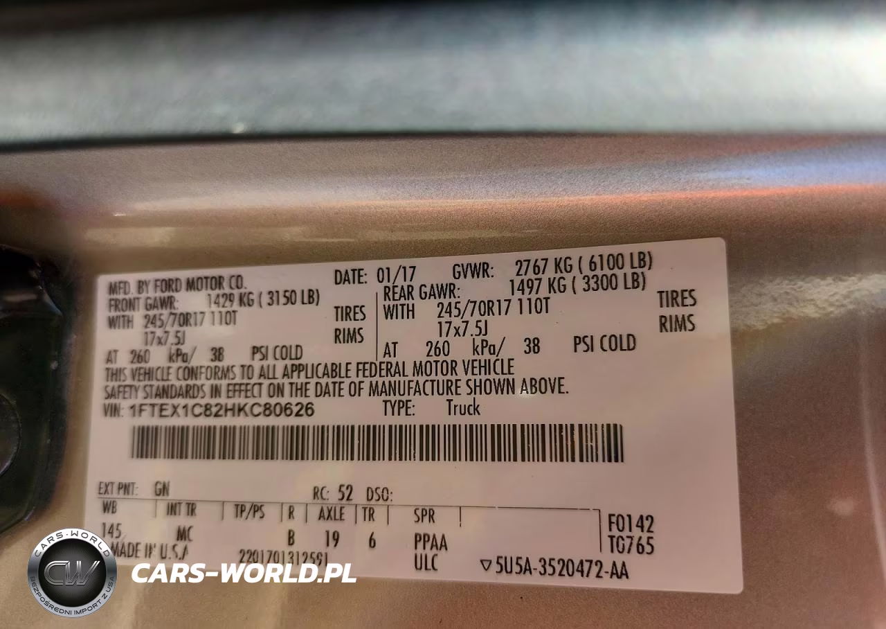 2017 Ford F150 Super Cab VIN:1FTEX1C82HKC80626 - 12