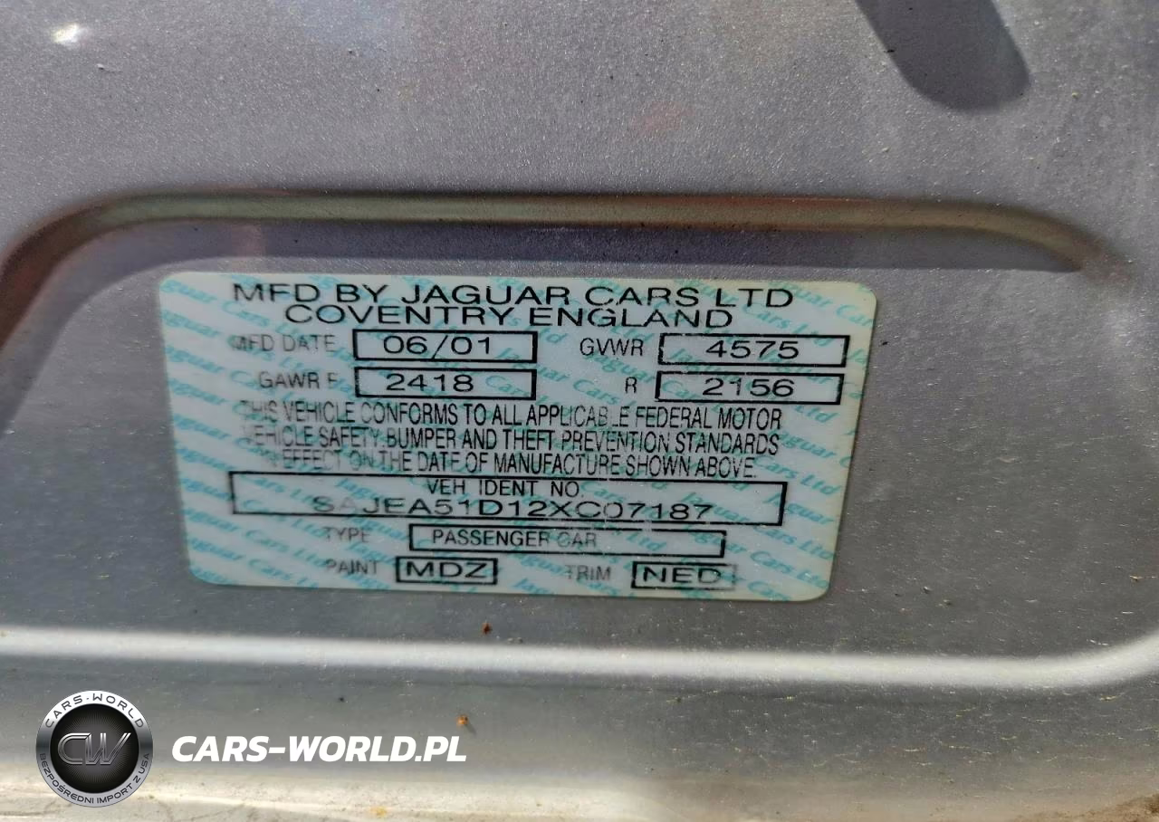 2002 Jaguar X-Type 2.5 VIN:SAJEA51D12XC07187 - 12