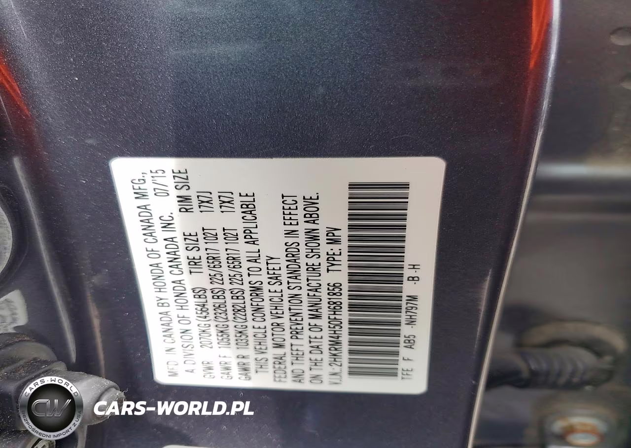 2015 Honda Cr-V Ex VIN:2HKRM4H50FH681856 - 13