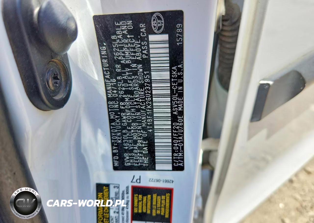 2016 Toyota Camry Se VIN:4T1BF1FK2GU237951 - 13