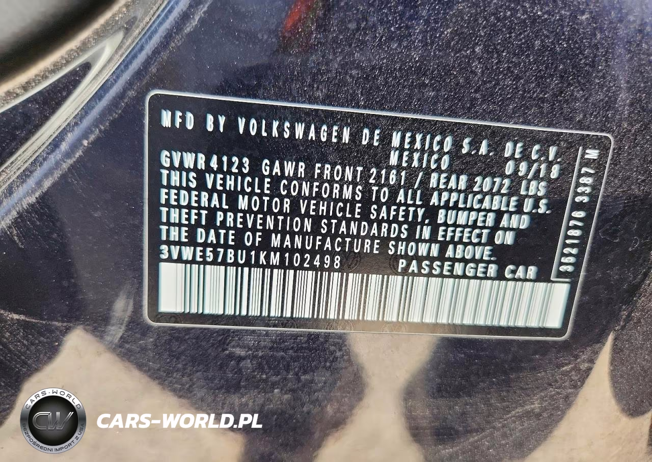 2019 Volkswagen Jetta Sel VIN:3VWE57BU1KM102498 - 12